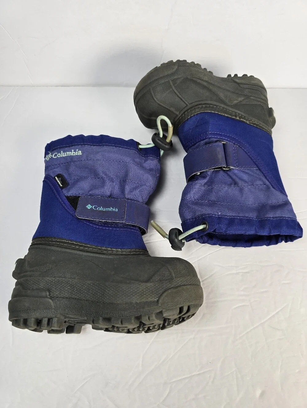 Columbia Kids Unisex Blue and Grey Waterproof Insulated Snow Boots Size 6Toddler